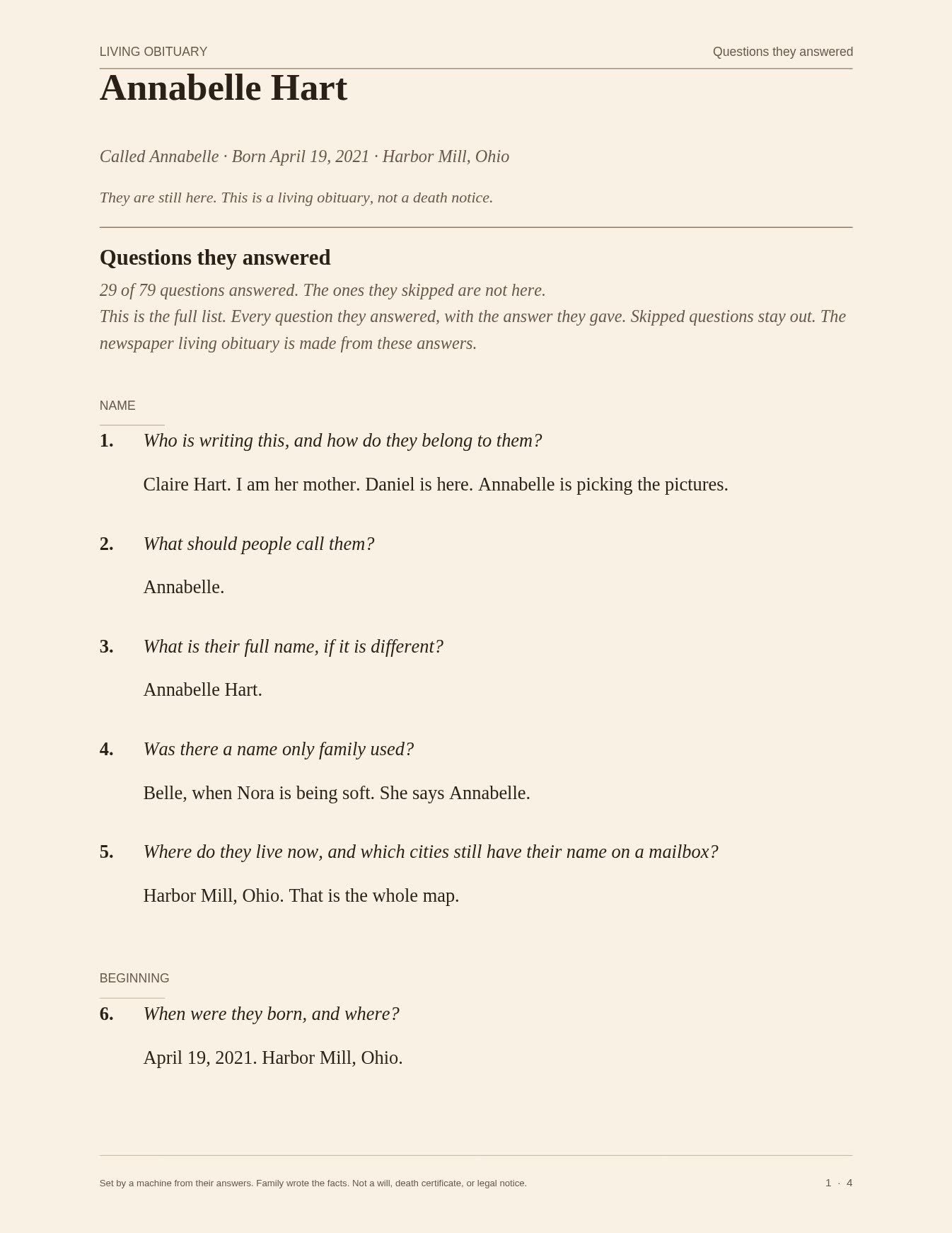 Annabelle Hart’s questions and answers